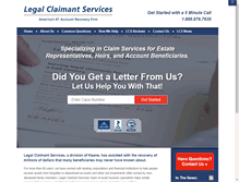 Tablet Screenshot of legalclaimantservices.com